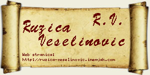 Ružica Veselinović vizit kartica